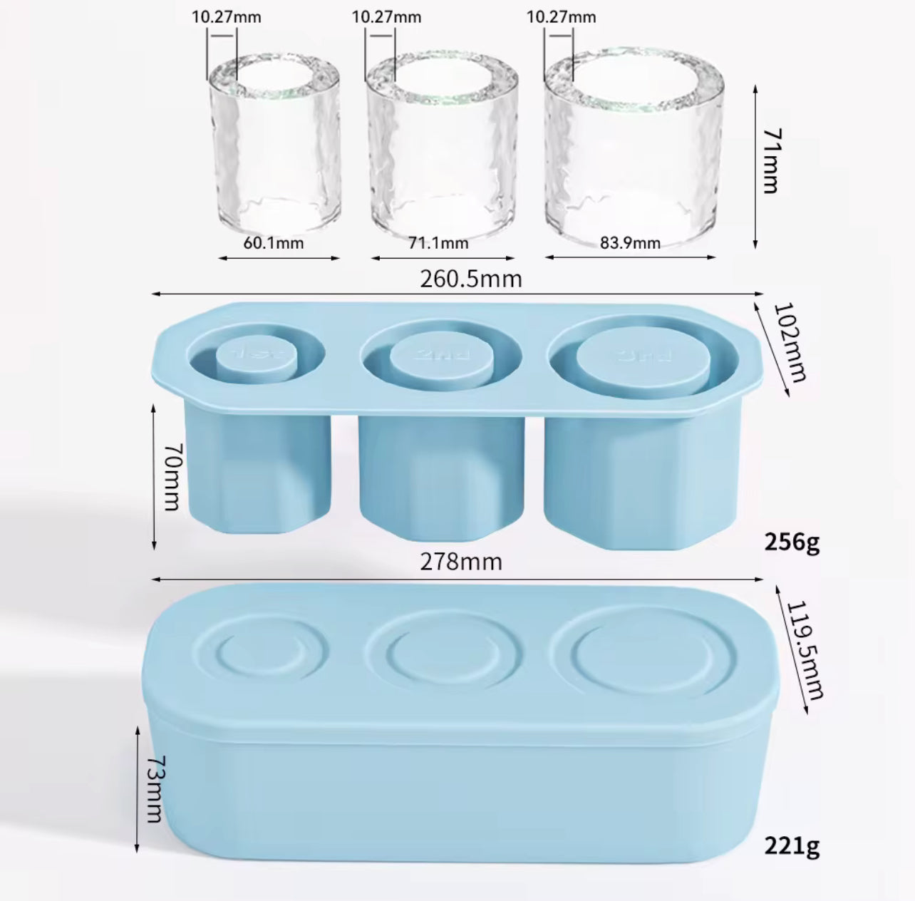 Moule à glace en silicone
